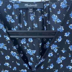 Madewell 100% silk floral top